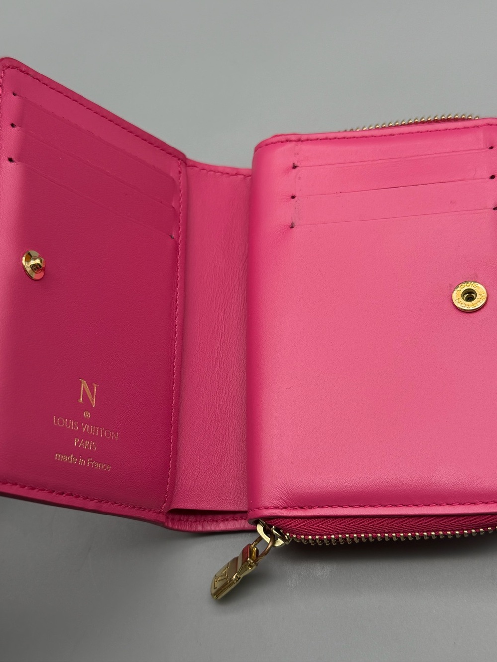 Louis Vuitton Pink Nanogram Zip-Around Compact Wallet - Picture 2 of 5